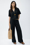 Crushed Wide Leg Pants