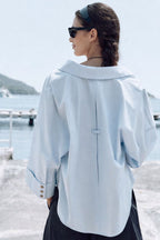 Wide-Sleeve Cotton Shirt