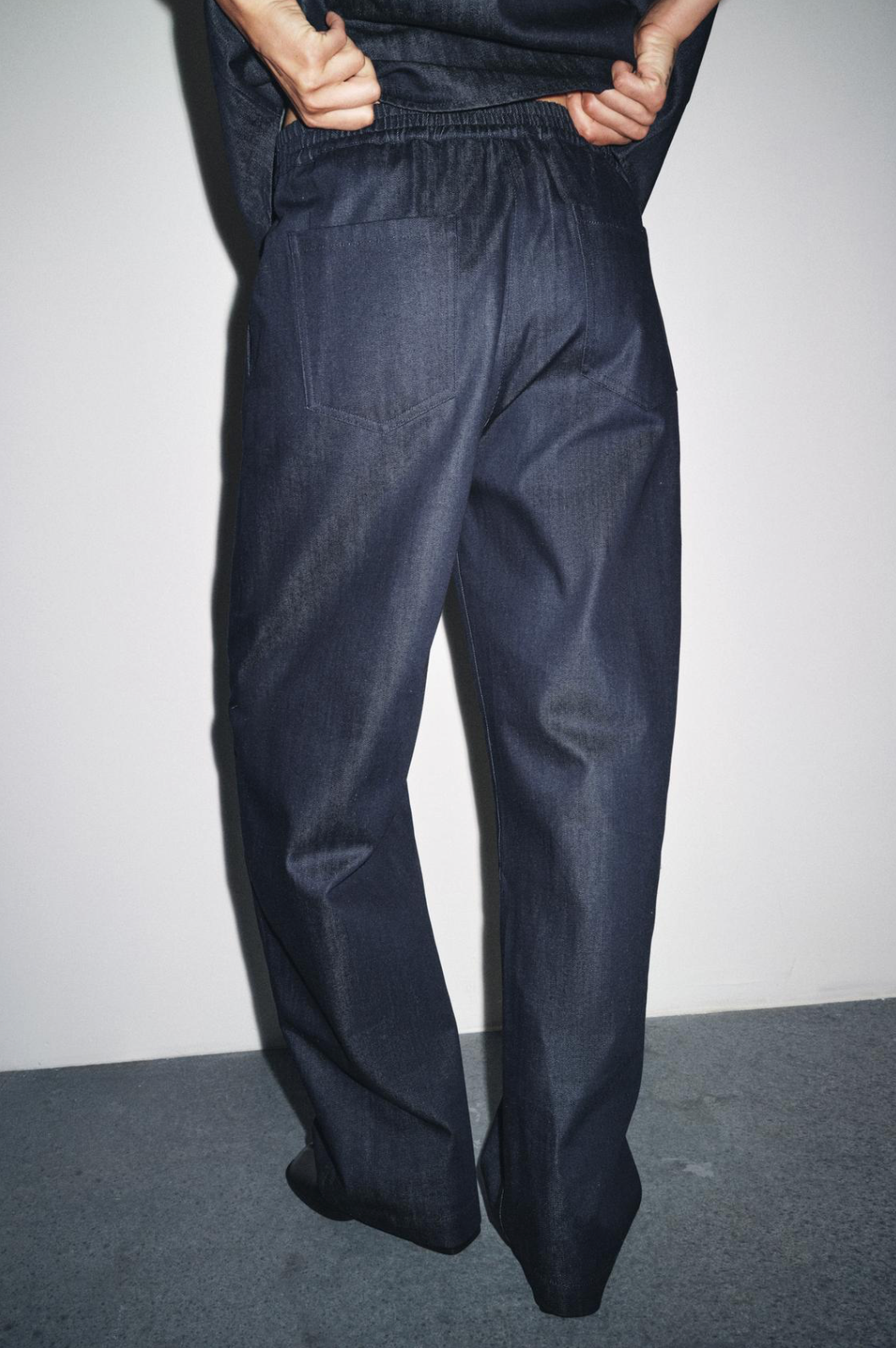 Straight-Leg Denim Trousers